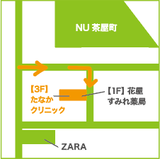 北側からの道順（阪急茶屋町口）